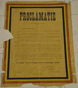 Proclamatie i.v.m. de vrede