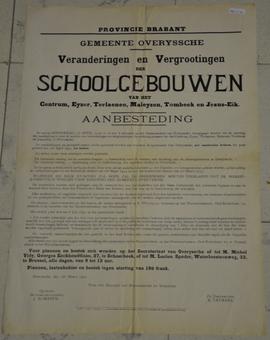Bericht i.v.m. de aanbesteding van veranderingen en vergrotingen der schoolgebouwen