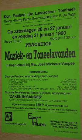 Muziek- en toneelavonden. Koninklijke Fanfare "De Lanezonen" Tombeek