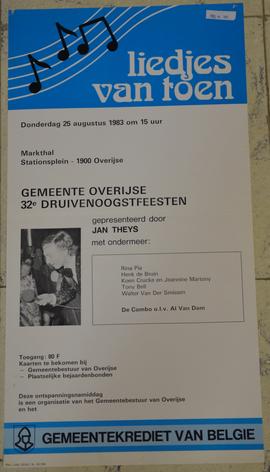 Liedjes van toen ter gelegenheid van de 32ste druivenoogstfeesten