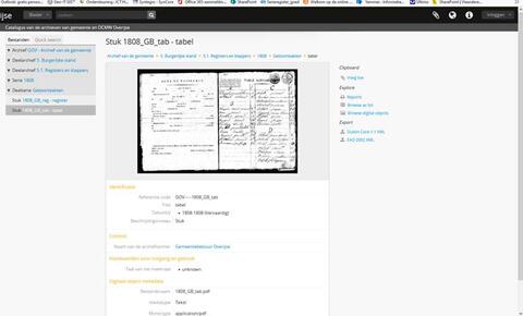 Original Digitaal object not accessible